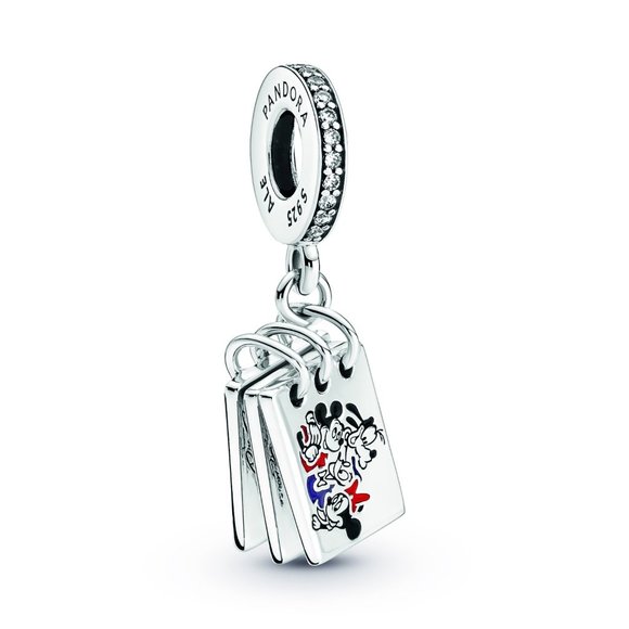 New! Pandora Disney Parks Autograph Book Silver Charm - Picture 1 of 1